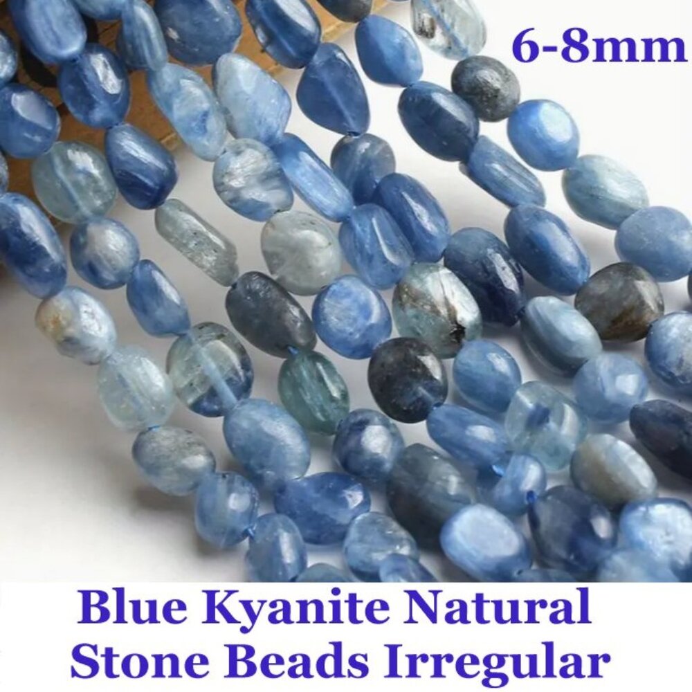 Blue Kyanite Natural Stone Beads 6-8mm - Irregular  45pcs